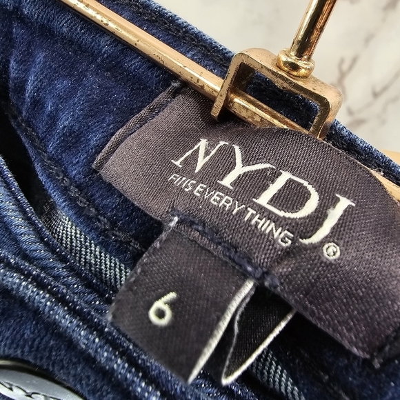 NYDJ Jeans Women 6 Denim Barbara Boot Cut Dark Wash High Rise Not Your Daughters - Picture 3 of 13